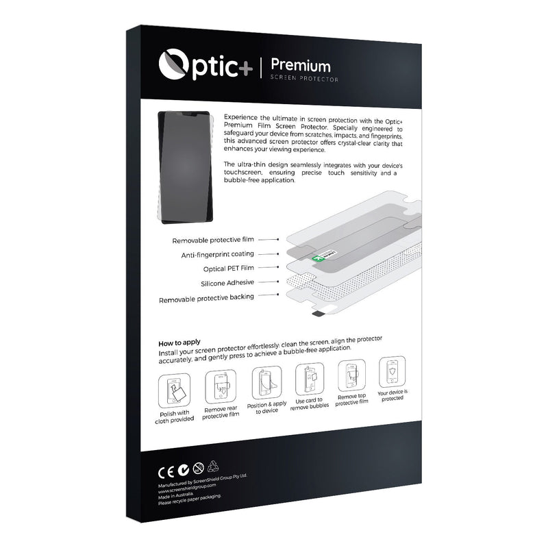 6pk Optic+ Premium Film Screen Protectors for Senor HPC X47 Plus