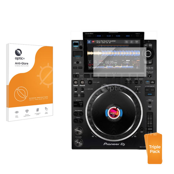 3pk Optic+ Anti-Glare Screen Protectors for Pioneer CDJ 3000 (Kreis)