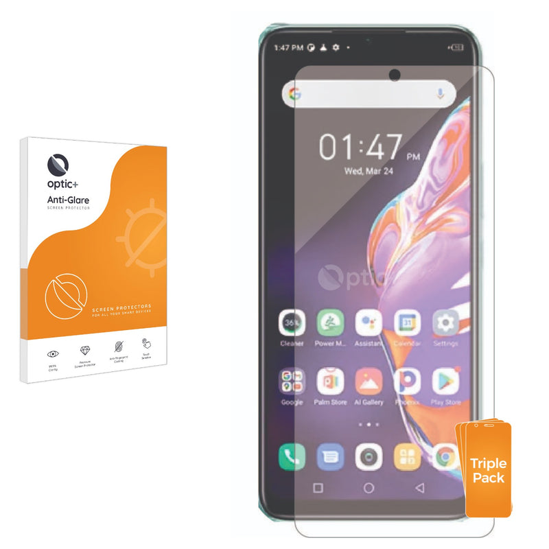 3pk Optic+ Anti-Glare Screen Protectors for Infinix Hot 10s