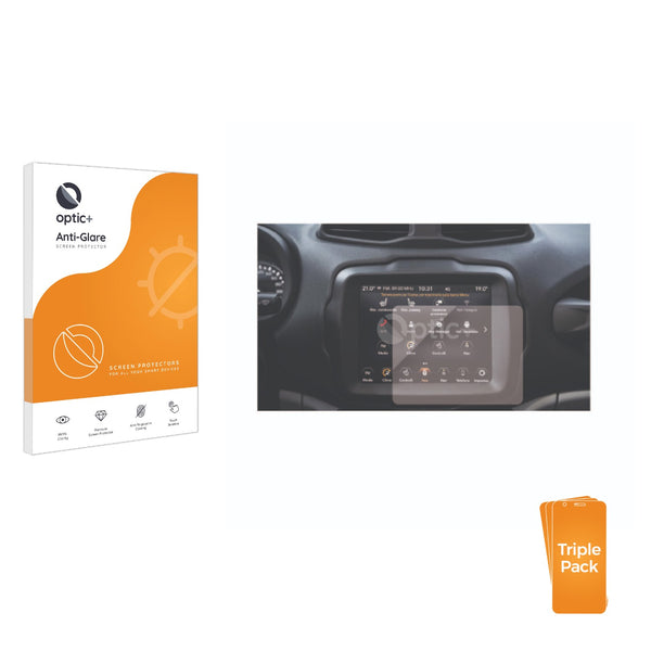 3pk Optic+ Anti-Glare Screen Protectors for Jeep Renegade 8.4"