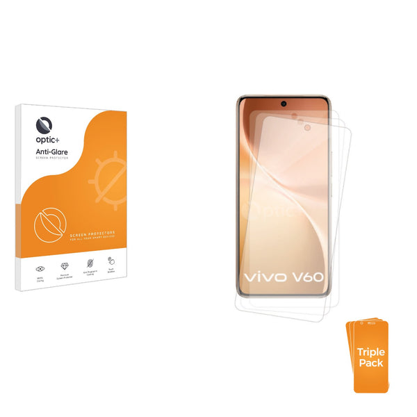 3-pack of Anti-Glare Screen Protectors for Vivo V60