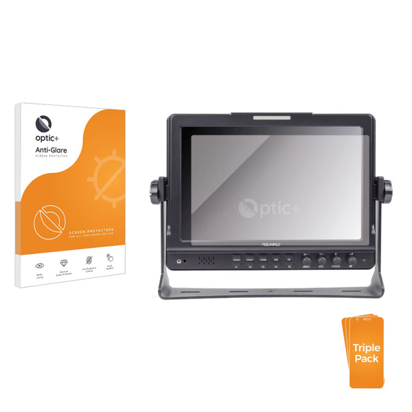 3pk Optic+ Anti-Glare Screen Protectors for Feelworld 10.1" Field Monitor FW-1018