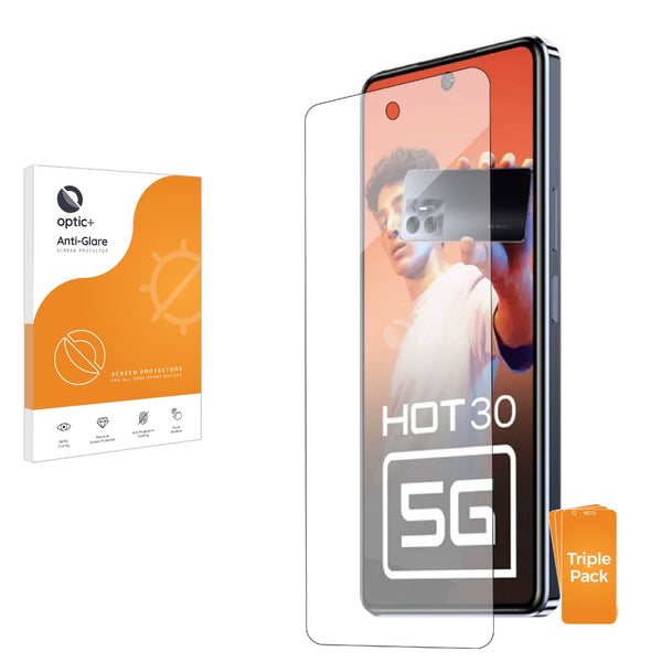 3pk Optic+ Anti-Glare Screen Protectors for Infinix Hot 30 5G