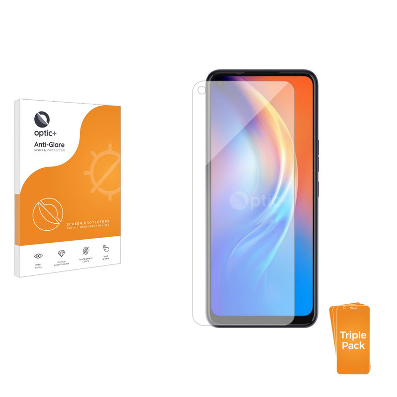 3pk Optic+ Anti-Glare Screen Protectors for Tecno Spark 6 Go