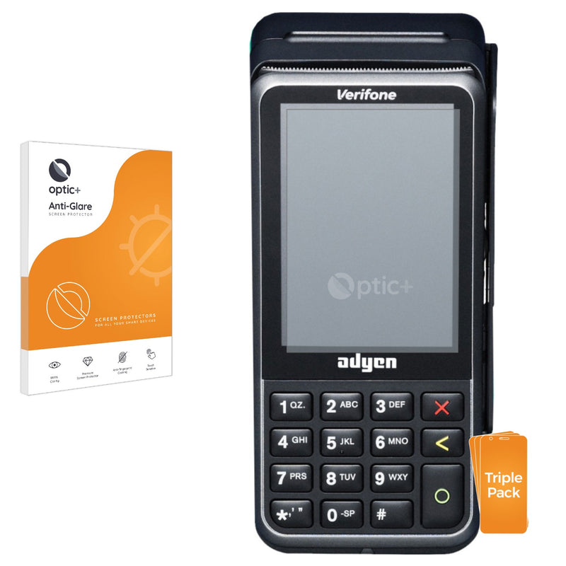 3pk Optic+ Anti-Glare Screen Protectors for Verifone V400m