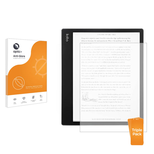 3pk Optic+ Anti-Glare Screen Protectors for Kobo Elipsa