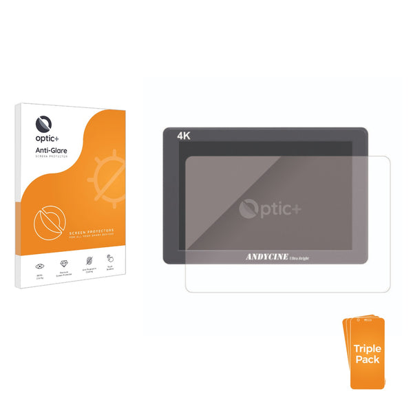 3pk Optic+ Anti-Glare Screen Protectors for ANDYCINE X7 7" Monitor