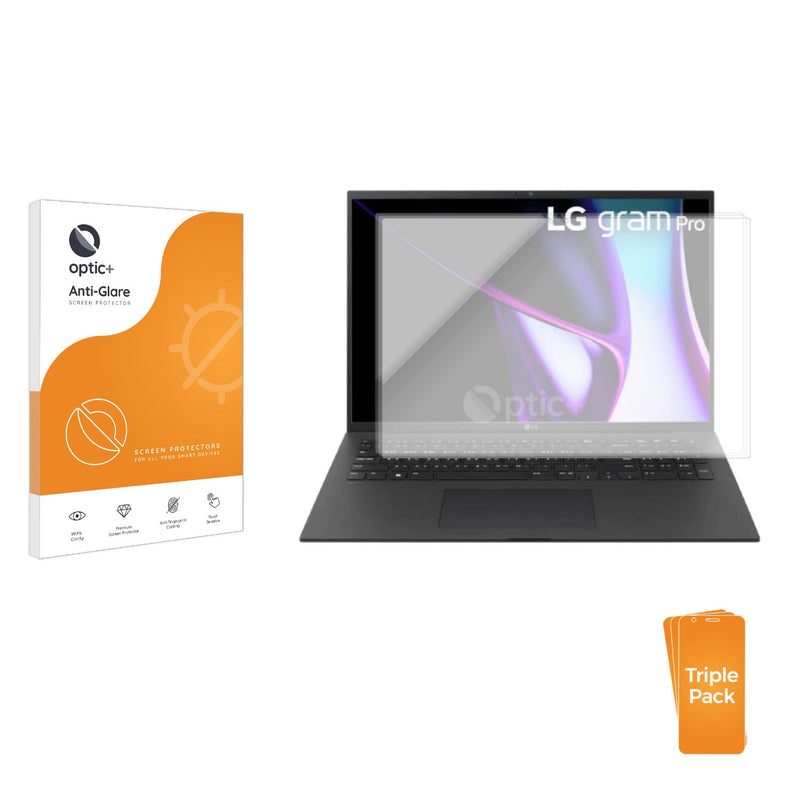 3-pack of Anti-Glare Screen Protectors for LG gram Pro 17 2025