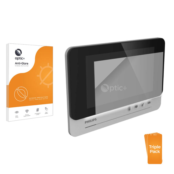 3pk Optic+ Anti-Glare Screen Protectors for Philips WelcomeEye Comfort