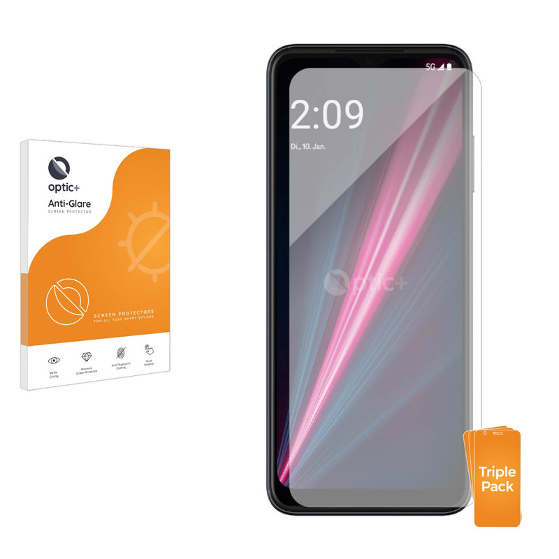 3pk Optic+ Anti-Glare Screen Protectors for Telekom T Phone Pro