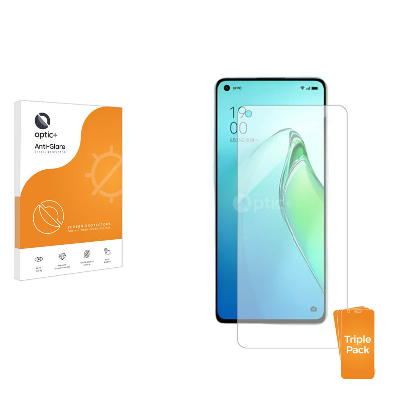 3pk Optic+ Anti-Glare Screen Protectors for Oppo Reno 8 Pro 5G