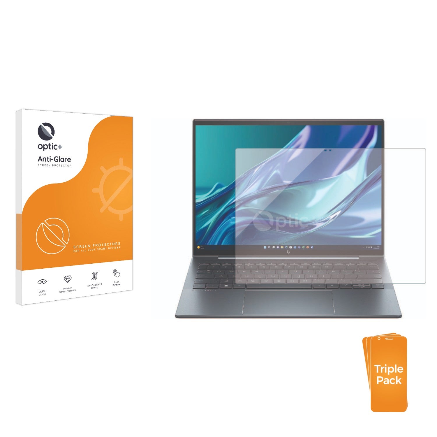 3pk Optic+ Anti-Glare Screen Protectors for HP Dragonfly 13.5 G4 ...