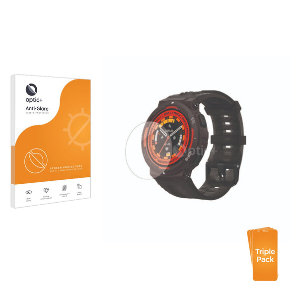 3pk Optic+ Anti-Glare Screen Protectors for Amazfit Active Edge