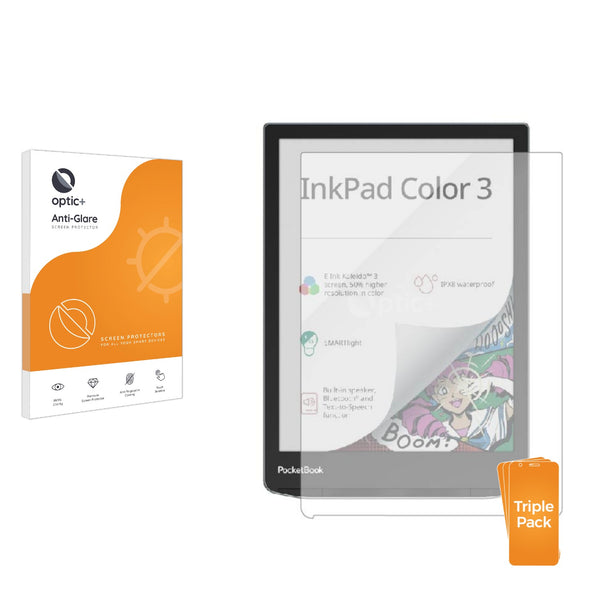 3pk Optic+ Anti-Glare Screen Protectors for PocketBook InkPad Eo (2024)