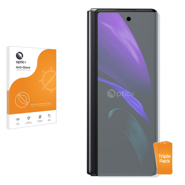 3pk Optic+ Anti-Glare Screen Protectors for Samsung Galaxy Z Fold 2 5G