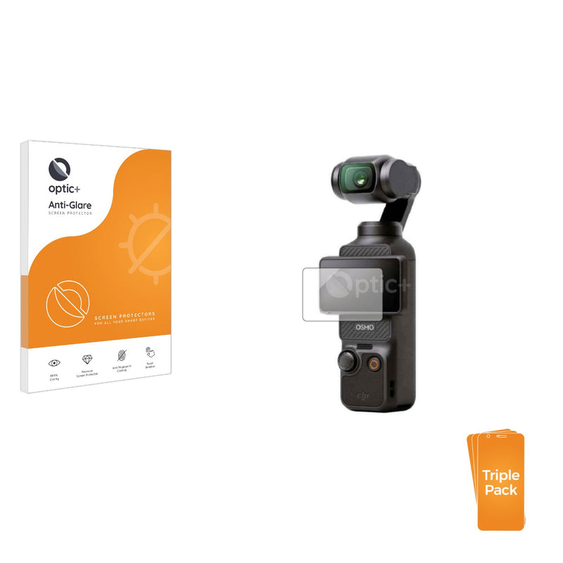 3pk Optic+ Anti-Glare Screen Protectors for DJI Osmo Pocket 3