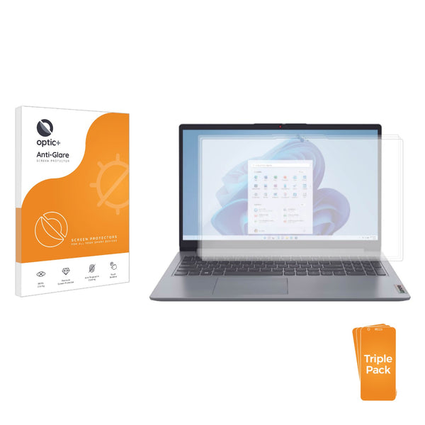 3-pack of Anti-Glare Screen Protectors for Lenovo IdeaPad 1 15ALC7