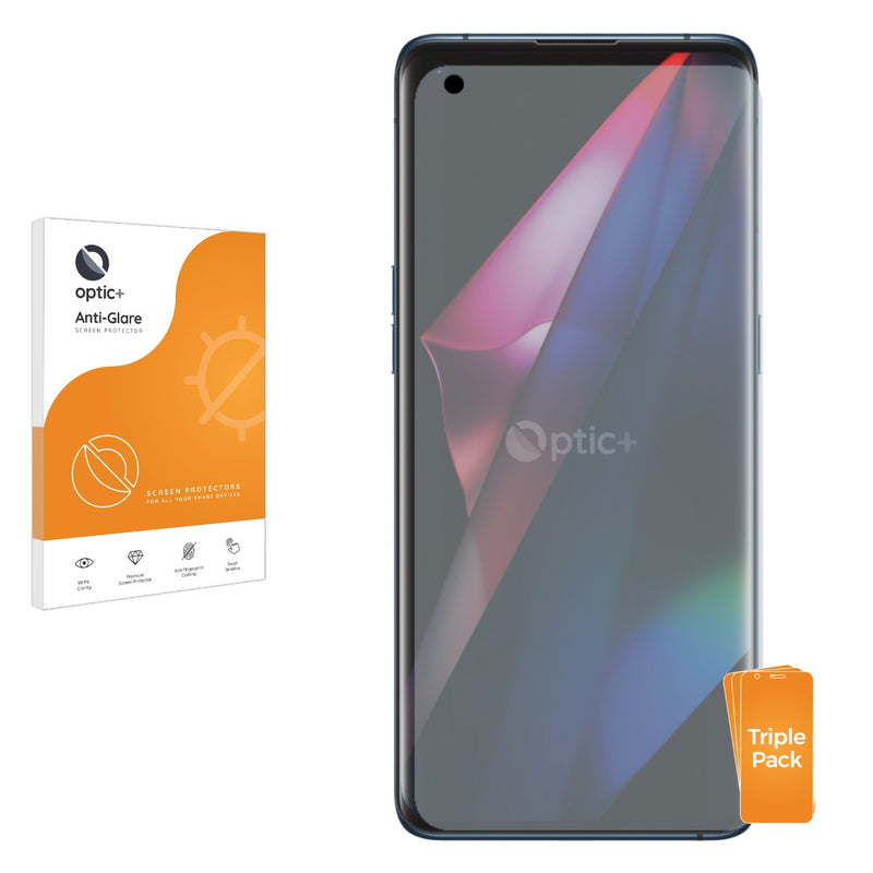 3pk Optic+ Anti-Glare Screen Protectors for Oppo Find X3