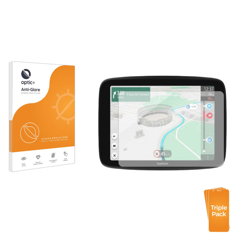 3pk Optic+ Anti-Glare Screen Protectors for TomTom GO Superior 7