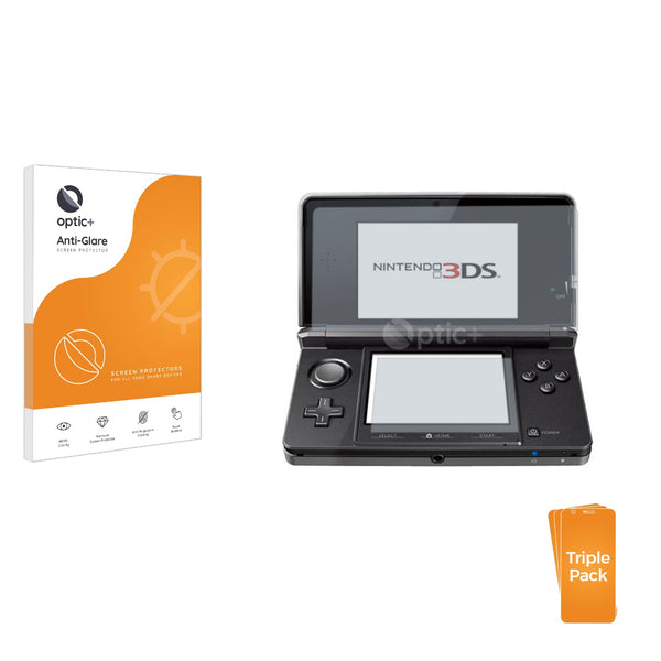 3pk Optic+ Anti-Glare Screen Protectors for Nintendo 3DS