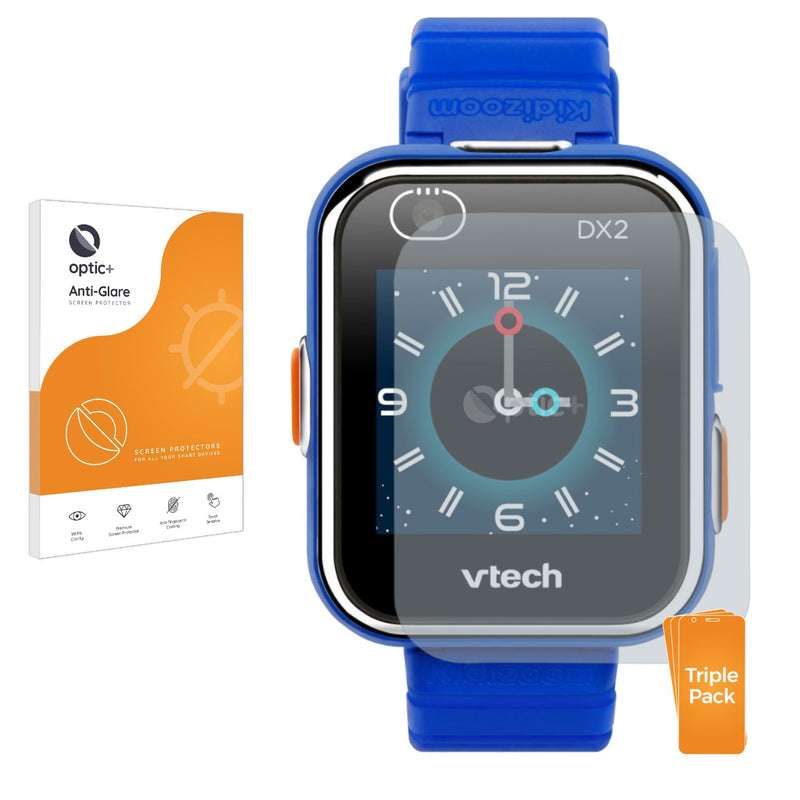 3pk Optic+ Anti-Glare Screen Protectors for Vtech Kidizoom Smart Watch DX2