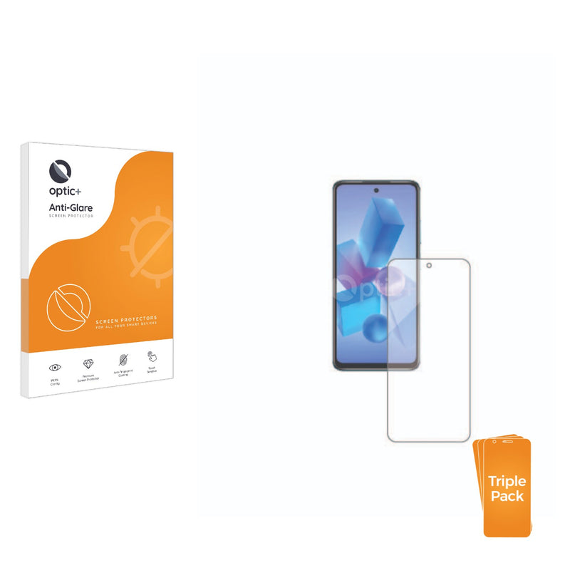 3pk Optic+ Anti-Glare Screen Protectors for Infinix Hot 40i