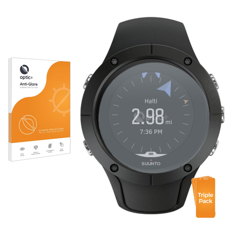 3pk Optic+ Anti-Glare Screen Protectors for Suunto Spartan Trainer