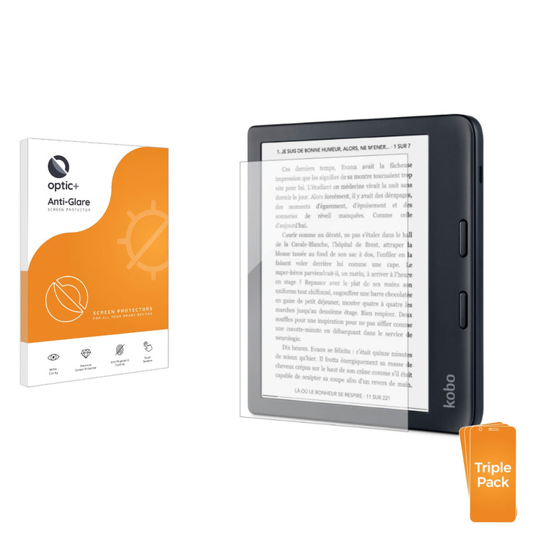 3pk Optic+ Anti-Glare Screen Protectors for Vivlio InkPad 4