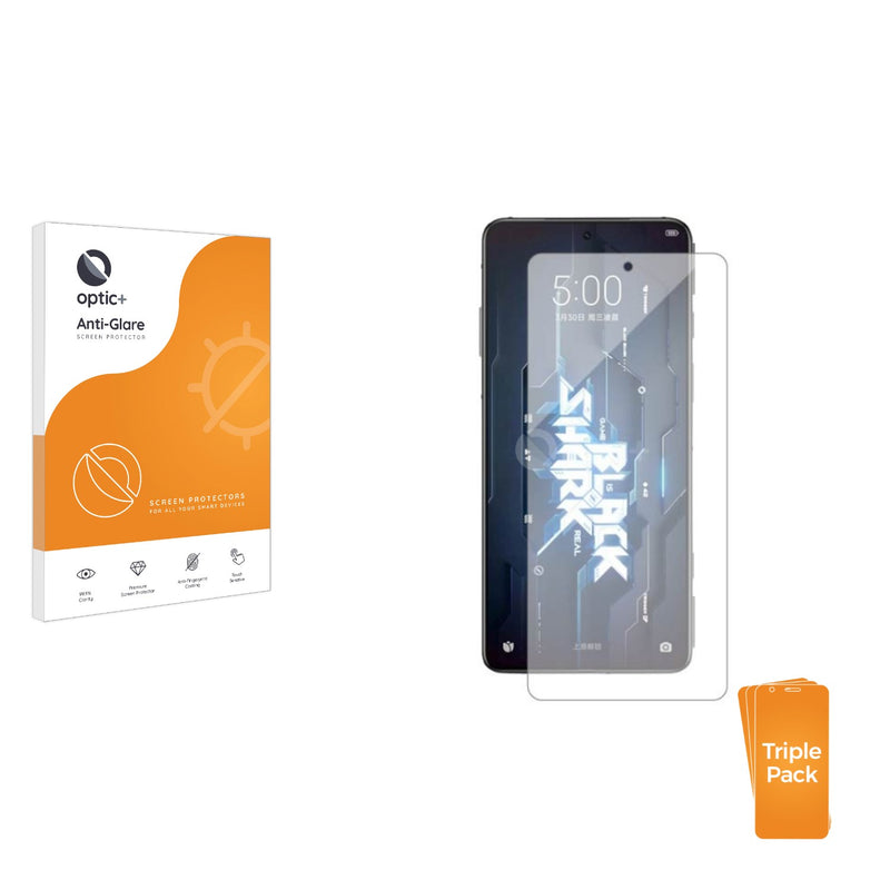 3pk Optic+ Anti-Glare Screen Protectors for Xiaomi Black Shark 5 Pro