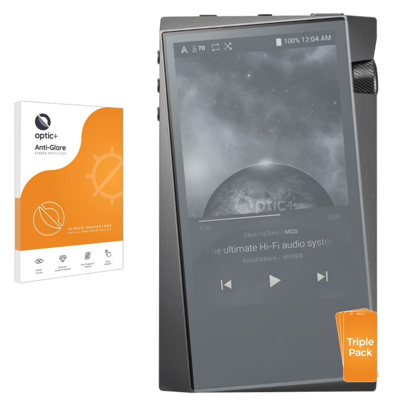 3pk Optic+ Anti-Glare Screen Protectors for Astell&Kern A&norma SR15