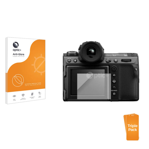 3pk Optic+ Anti-Glare Screen Protectors for Fujifilm GFX100S II