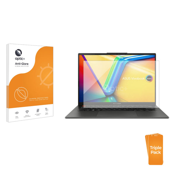 3pk Optic+ Anti-Glare Screen Protectors for ASUS VivoBook S 14 OLED K5404