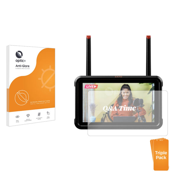 3pk Optic+ Anti-Glare Screen Protectors for Atomos Zato Connect