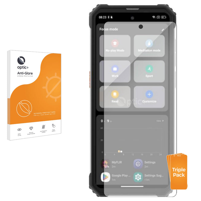 3pk Optic+ Anti-Glare Screen Protectors for Blackview BV8900