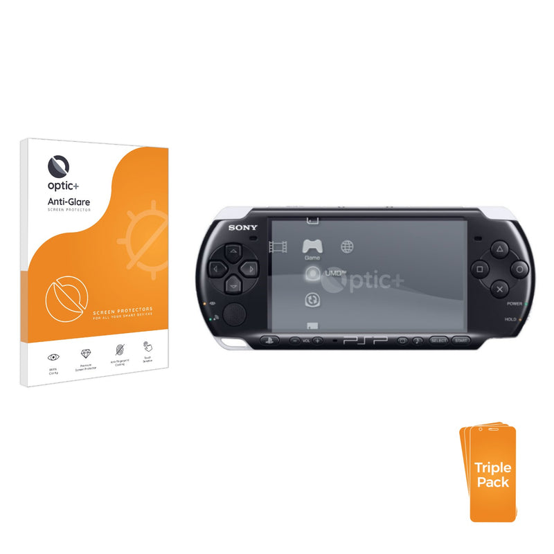 3pk Optic+ Anti-Glare Screen Protectors for Sony PSP 3000