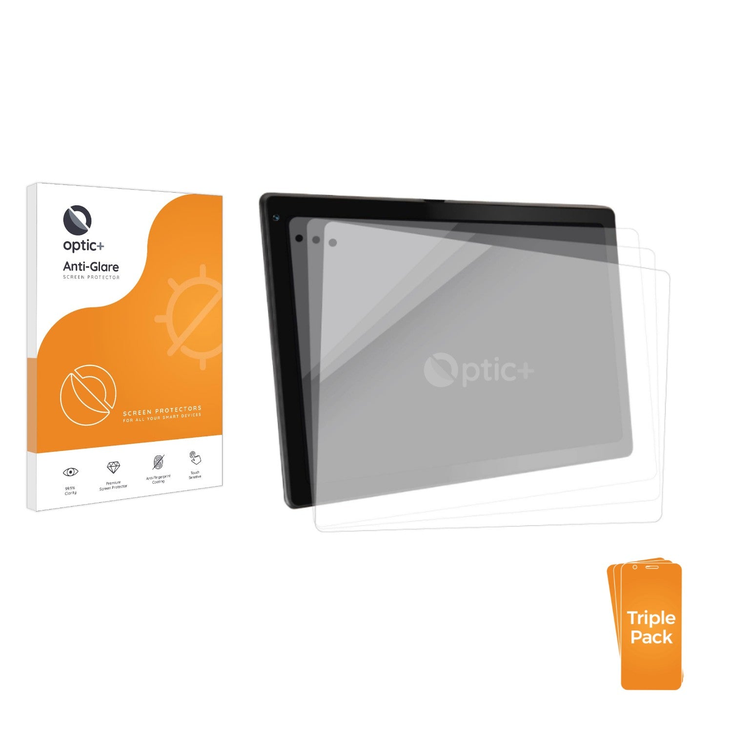3pk Optic+ Anti-Glare Screen Protectors for Laptok KB1001 10.1 ...