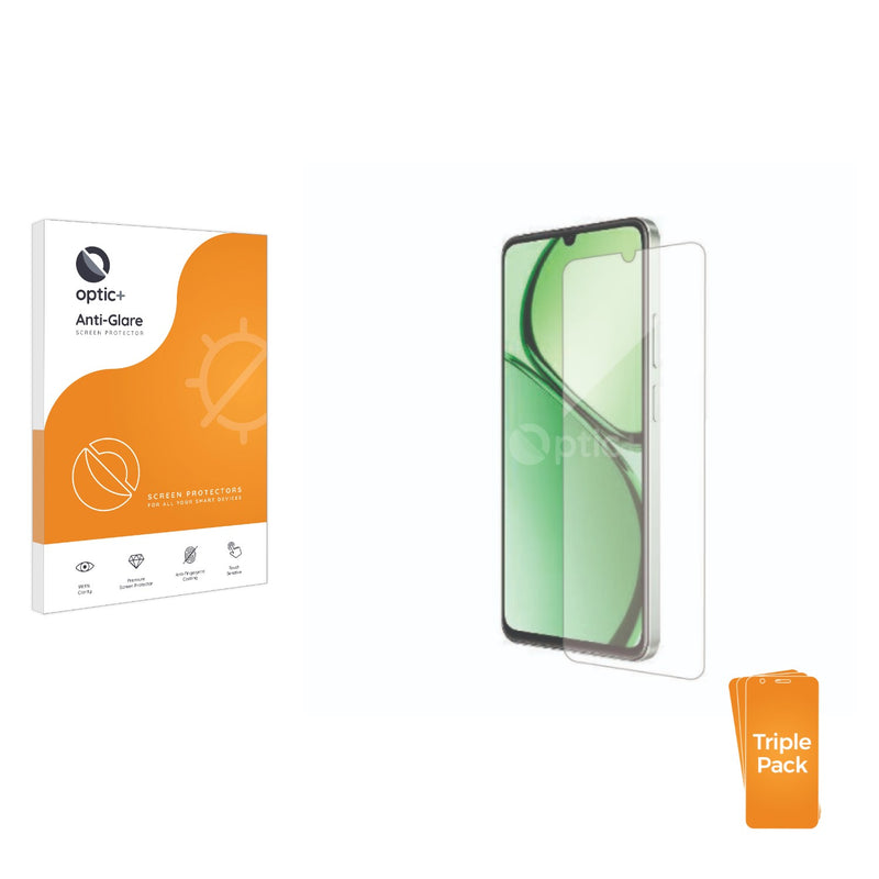 3pk Optic+ Anti-Glare Screen Protectors for realme C63