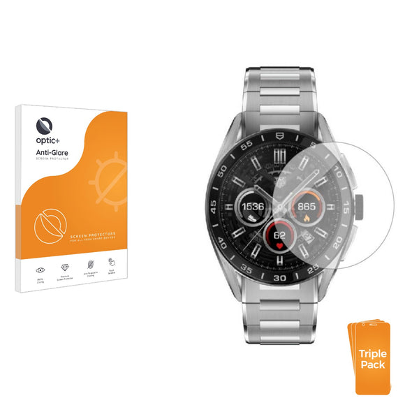 3pk Optic+ Anti-Glare Screen Protectors for TAG Heuer Connected Calibre E4 (45 mm)