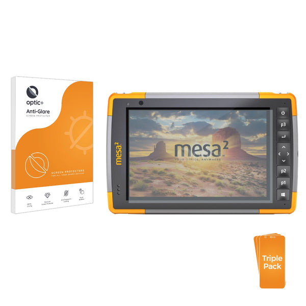 3pk Optic+ Anti-Glare Screen Protectors for Juniper Systems Mesa 2 Rugged Tablet