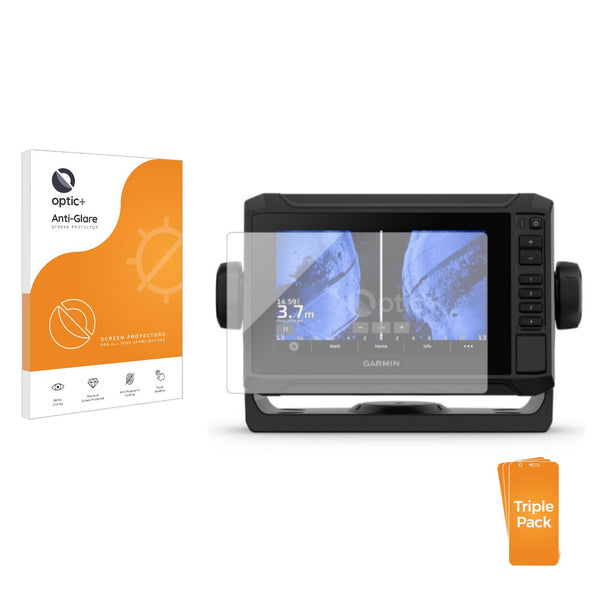 3pk Optic+ Anti-Glare Screen Protectors for Garmin ECHOMAP UHD2 6