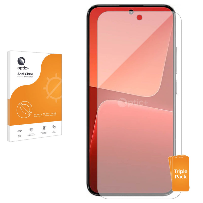 3pk Optic+ Anti-Glare Screen Protectors for Xiaomi 13T