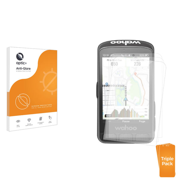3-pack of Anti-Glare Screen Protectors for Wahoo Elemnt ACE