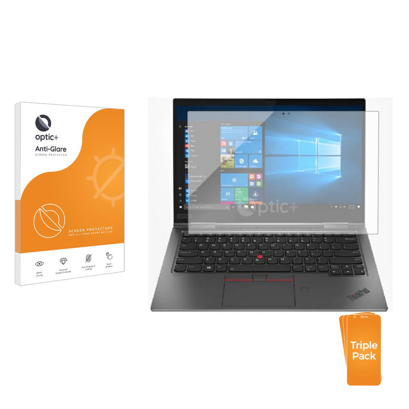 3pk Optic+ Anti-Glare Screen Protectors for Lenovo ThinkPad X1 Yoga (7. Generation)