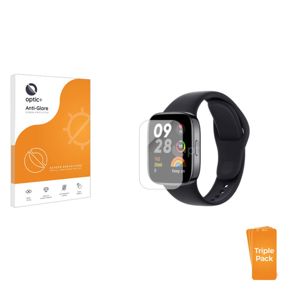 3pk Optic+ Anti-Glare Screen Protectors for Xiaomi Redmi Watch 3