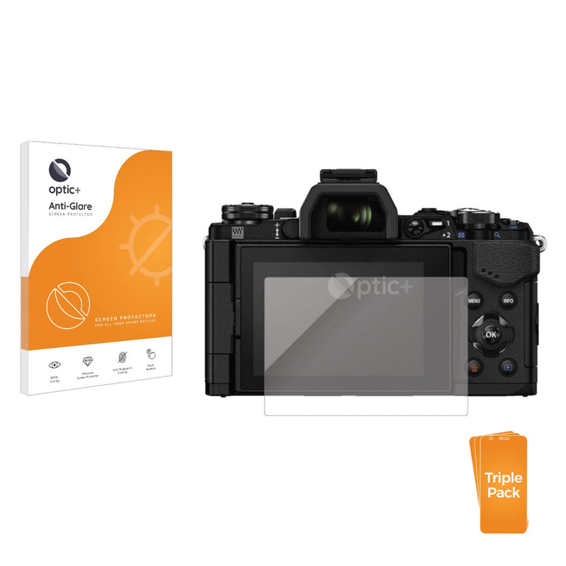 3pk Optic+ Anti-Glare Screen Protectors for Olympus OM-D E-M10 Mark IV