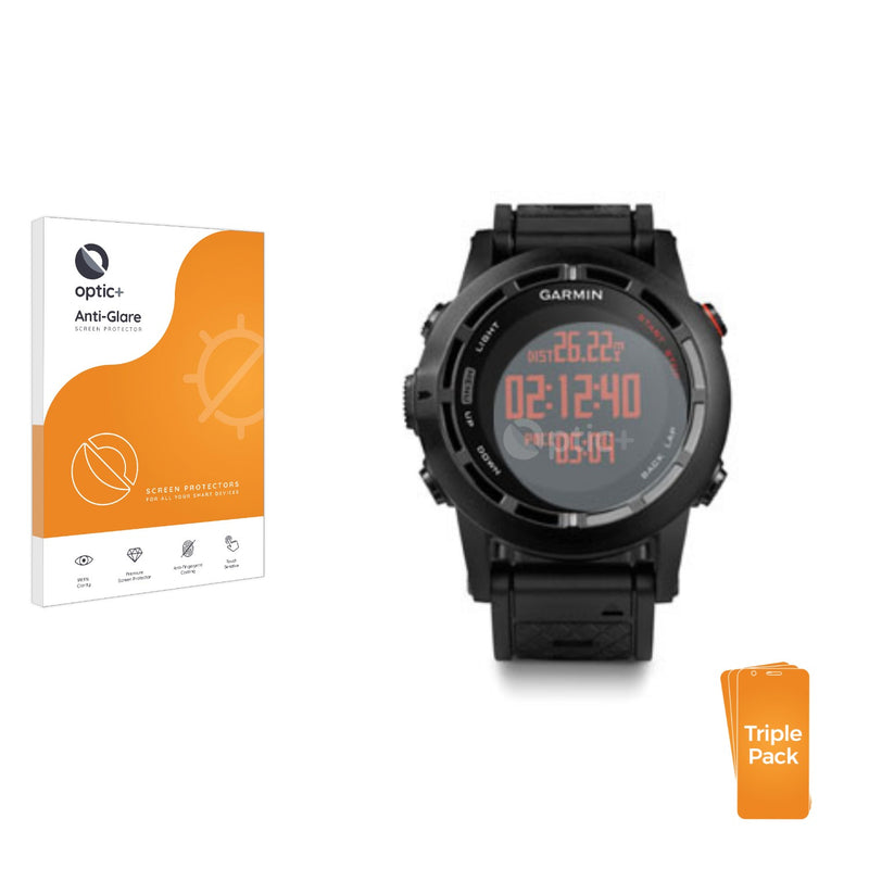 3pk Optic+ Anti-Glare Screen Protectors for Garmin fenix 2