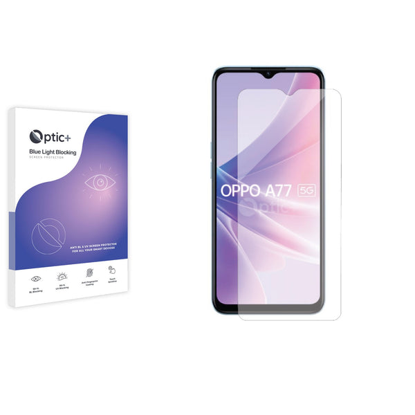 Optic+ Blue Light Blocking Screen Protector for Oppo A77 5G