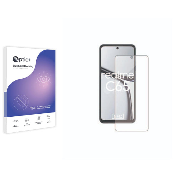 Optic+ Blue Light Blocking Screen Protector for realme C65