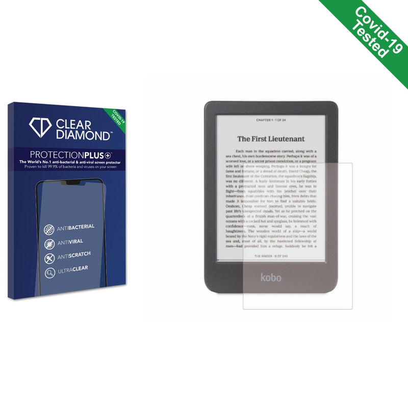 Clear Diamond Anti-viral Screen Protector for Kobo Clara BW