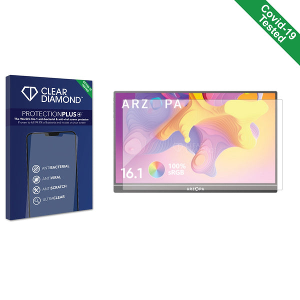 Clear Diamond Anti-viral Screen Protector for ARZOPA 16.1" Portable Monitor